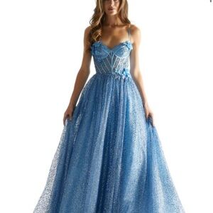 Elegant Blue Prom Dress